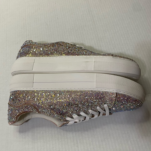 NEW Matisse Julia Clear Rhinestone Sneaker Size 10 - Picture 4 of 10